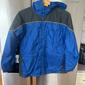 Blue and Grey Columbia Kids Rain Jacket